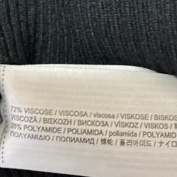 MNG Mango Women's Black Rib Knit Sleeveless V-neck Cami Camisole Crop Tank Top M - Picture 4 of 4